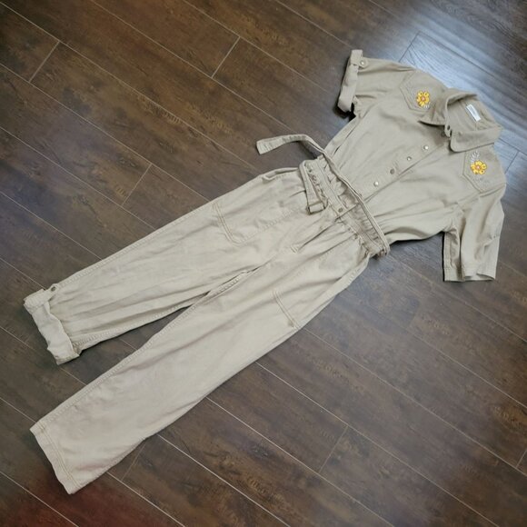 SPELL Foxglove Embroidered Boilersuit Womens S Jumpsuit Retro Boho Chic Hippie - Picture 2 of 10